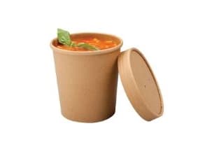 Papbæger Soup-To-Go 450 ml Ø97/75x100 mm Brun,500 stk/krt