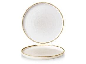 Tallerken Stonecast Ø26 cm Flad med kant Porcelæn Vanilje,6 stk/krt
