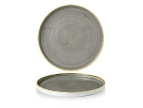 Tallrik Stonecast Ø21 cm Platt med kant Porslin Grått, 6 st/krt