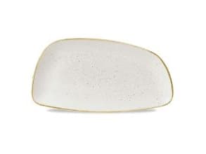Tallerken Stonecast Geo 30x15.5 cm Porcelæn Vanilje,12 stk/krt