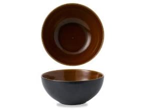 Skål Nourish Tokyo 107,5 cl Ø18,3 cm Porslin Svart/brun,6 st/pack