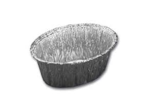 Alubakke 260 ml Oval Sølv,9 pk x 100 stk/krt