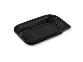 Sushibakke Vistopac 1-rum 400 ml 228x140x29 mm RPET Sort,4 pk x 125 stk/krt