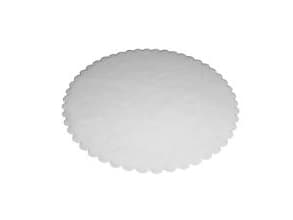 Fadpapir Ø36 cm Rund Præget Hvid,500 stk/pk