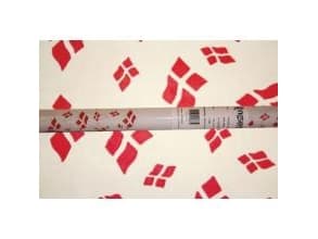 Dug Rulledug 1.2x8 m Papir Damask kvalitet Hvid med flag,10 rl/krt