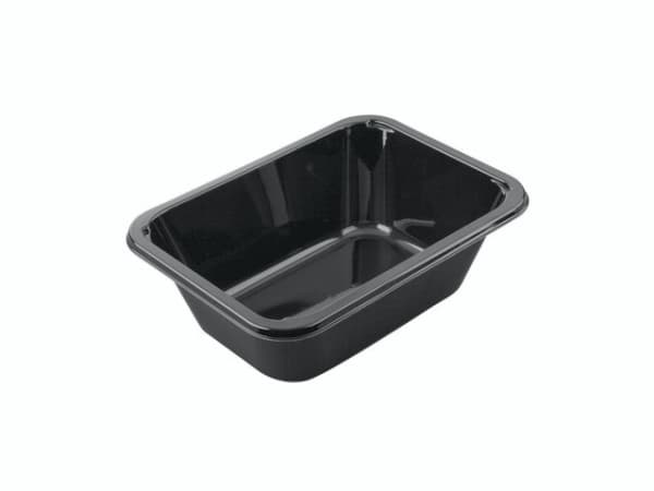 Bakke 1-rum 2187-1O 920 ml 187x137x60 mm CPET Sort,420 stk/krt