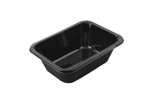 Bakke 1-rum 2187-1O 920 ml 187x137x60 mm CPET Sort,420 stk/krt