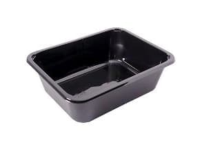 Lokero 1-huone 2227-1O 1965 ml 227x178x70 mm CPET Musta,216 kpl/pakkaus