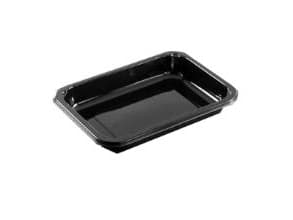 Bakke 1-rum 2187-1I 620 ml 187x137x36 mm CPET Sort,576 stk/krt