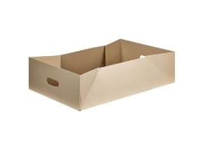 Papkasse 575x375x169 mm med Håndtag Massiv pap bund Brun,25 stk/bdt - (25 stk.)