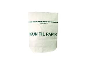 Papirsæk 110liter B700xL950mm 1-lag Kun Til Papir Hvid,50 stk/krt