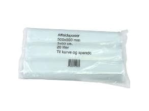 Spandepose 20 ltr 500x500 mm 17 my LDPE Clear, 10 pk x 3 rl x 50 Stk/krt