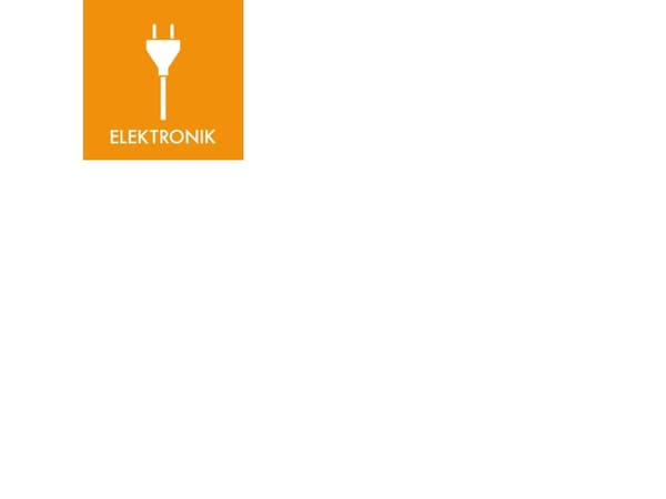 Piktogram SMÅT ELEKTRONIK 12x12 cm,stk