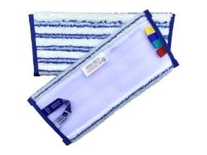 Mopp Kardborre Universal Mopp Pro 30cm Mikrofiber Oeko-Tex Vit/Blå Torr/Våt,100 st/crt