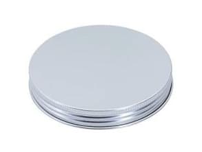 Låg 100 mm med Liner uden Anbrudsring Aluminium til 118022,100 stk/ps - (100 stk.)