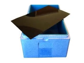 Plade 525x324x2 mm Mellanlæg Kraftig plast Sort til Termokasser,1 stk