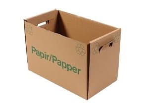 Papkasse 440x244x300 mm Brun med Tryk til Returpapir - (20 stk.)