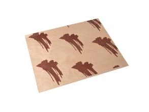 Burgerpapper 300x400 mm 40 gr naturligt fettfast papper med brunt tryck Brown FSC,1000 st/krt