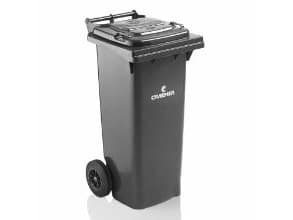 Affaldscontainer 80 ltr 2-hjulet Antracitgrå,stk