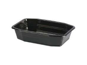 Bakke 1-rum 1000 ml 215x148x50 mm HMR PP Sort,312 stk/krt