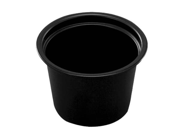 Dressingbæger 30 ml 1 oz Ø44x30 mm PP Sort,250 stk/ps - (250 stk.)