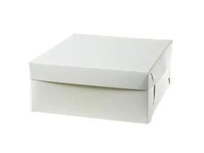 Tårtlåda 280x280x120 mm Lux botten vit,100 st/krt