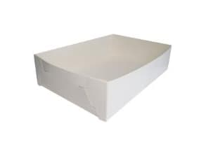 Smørrebrødsæske 450x300x110 mm Karton Hvid,100 stk/krt