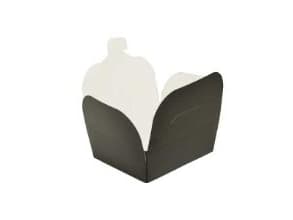 Takeaway box 700 ml 89x109x65 mm PE-belagd Matt svart,50 st/ps - (50 st)