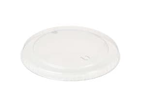 Plastlåg Ø105 mm Bionedbrydelig PLA Klar til isbæger 360 ml,15 ps x 50 stk/krt