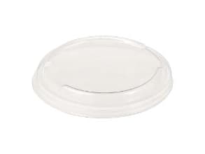 Plastlåg Deli Ø121 mm Rund til Bægre Ø121 Bionedbrydelig PLA Klar,18 ps x 50 stk/krt