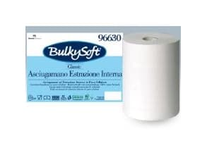 Håndklæderulle Bulky Soft 1-lag 120 m med Hylse Hvid,12 Rl/krt