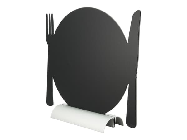 Securit® silhouet PLATE bordskilt med alufod