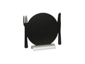 Securit® silhouet PLATE bordskilt med alufod