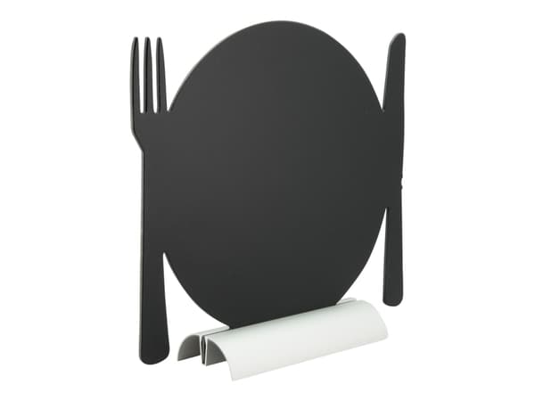 Securit® silhouet PLATE bordskilt med alufod