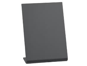 Skilt Securit A7 L-formet Vertikal tavle Frostet sort/blank bagside 5 stk pr sæt,6 set x 5 stk/krt