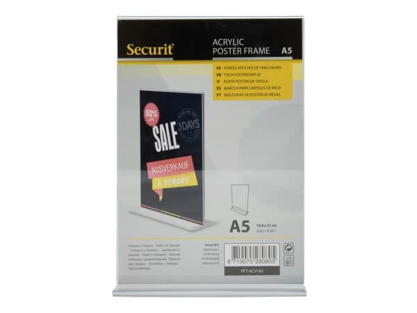 Securit® A5 akryl display ramme