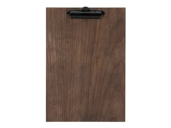 Menu Kortholder A4 Securit viser 1 A4 side med clips Valnød