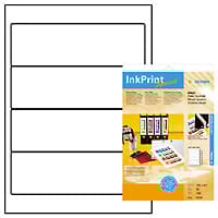 HERMA Spesial - Papir - matt - permanent selvklebende - belagt - hvit - 192 x 61 mm - 90 g/m² - 100 etikett(er) (25 ark x 4) etiketter for arkivmappe