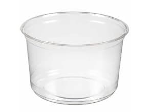 Bæger Deli 400 ml 16 oz Ø117x69 mm Rund RPET Klar,10 ps x 50 stk/krt