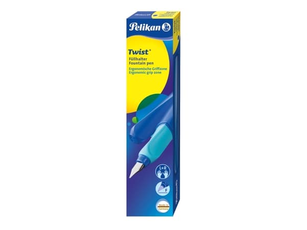 Pelikan 814751, Blå, Rund spets, Rostfritt stål, Fin, Ambidextrous, Tyskland