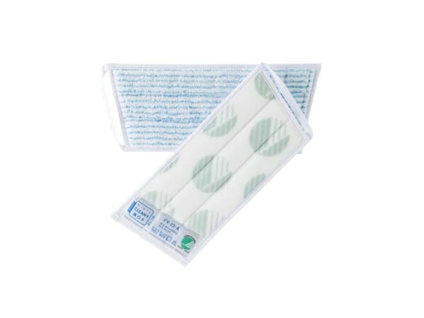 Moppe Velcro Mikro Cleany Mop Active Fibres 25cm Svanemærket Hvid/Blå Tør/Våd,1 stk