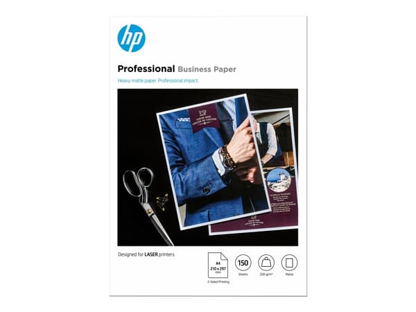 HP Professional - Matt - A4 (210 x 297 mm) - 200 g/m² - 150 ark fotopapper - för Color LaserJet Enterprise MFP M480; LaserJet Managed Flow MFP E87660