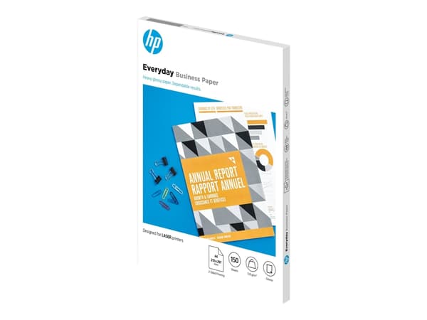 HP Everyday Business -paperi, kiiltävä, 120 g/m2, A4 (210 x 297 mm), 150 arkkia, Lasertulostus, A4 (210x297 mm), Kiilto, 150 arkkia, 120 g/m², Valkoi