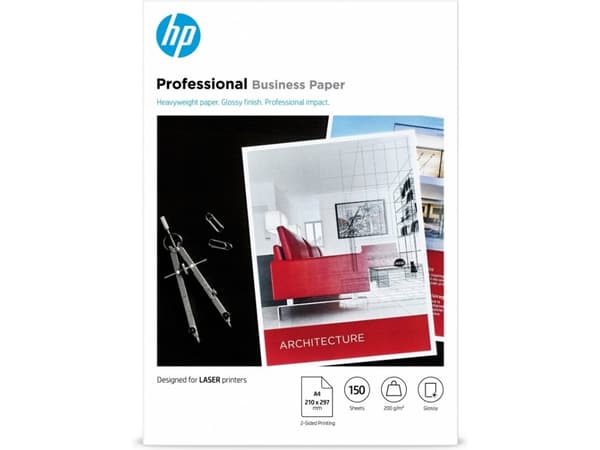 HP Professional Glossy Paper - Blank - A4 (210 x 297 mm) - 200 g/m² - 150 ark fotopapper - för Color LaserJet Enterprise MFP M480; LaserJet Managed F
