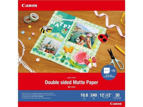 Canon Double-sided Matte Paper MP-101D - Matt - 275 mikroner - 304.8 x 304.8 mm - 240 g/m² - 30 ark papir