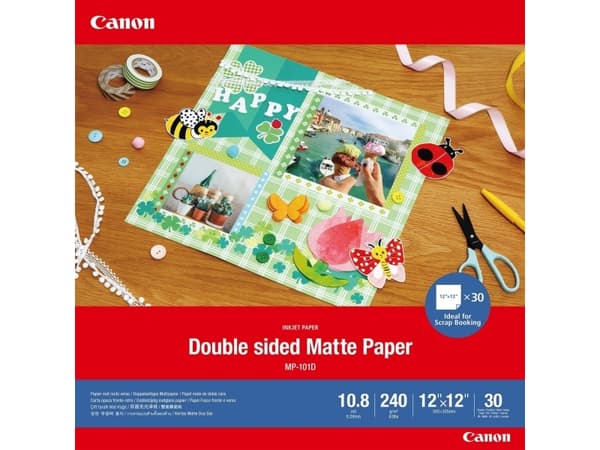 Canon Double-sided Matte Paper MP-101D - Matt - 275 mikroner - 304.8 x 304.8 mm - 240 g/m² - 30 ark papir