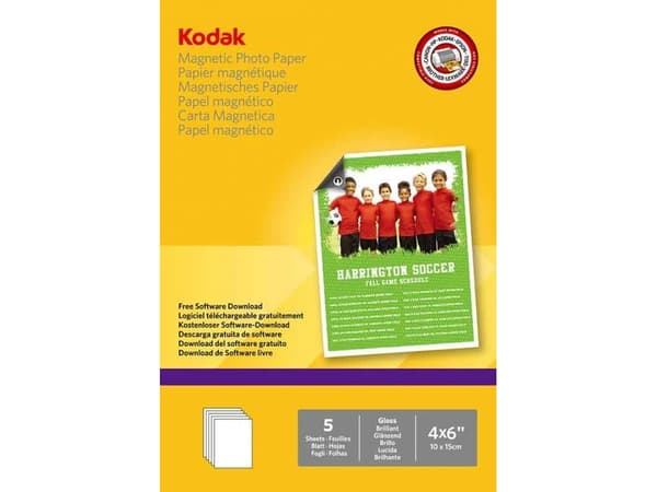 Kodak Papier Magnetic Photo 4R 10x15 5 ARK. (CAT 5740-020)