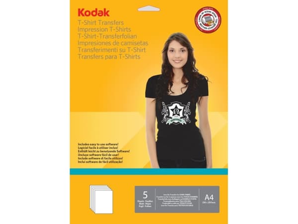 Kodak KODAK CAT 5740-022 Papier Kodak Dark T-Shirt Transfers A4 5 ARK.