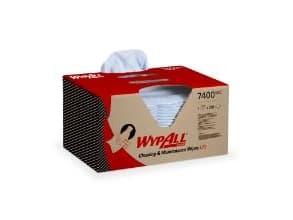Aftørringsklud WypAll L 20 i box 2 lag 280 ark 42x33 cm Blå,280 stk/krt