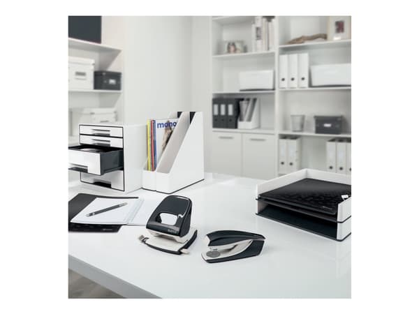 Leitz 180° WOW - Spakbågesfil - ryggbredd: 80 mm - för A4 (210 x 297 mm) - kapacitet: 600 ark - svart